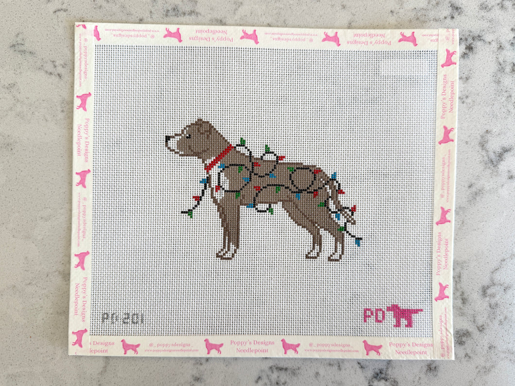 Christmas Lights- Pit Bull