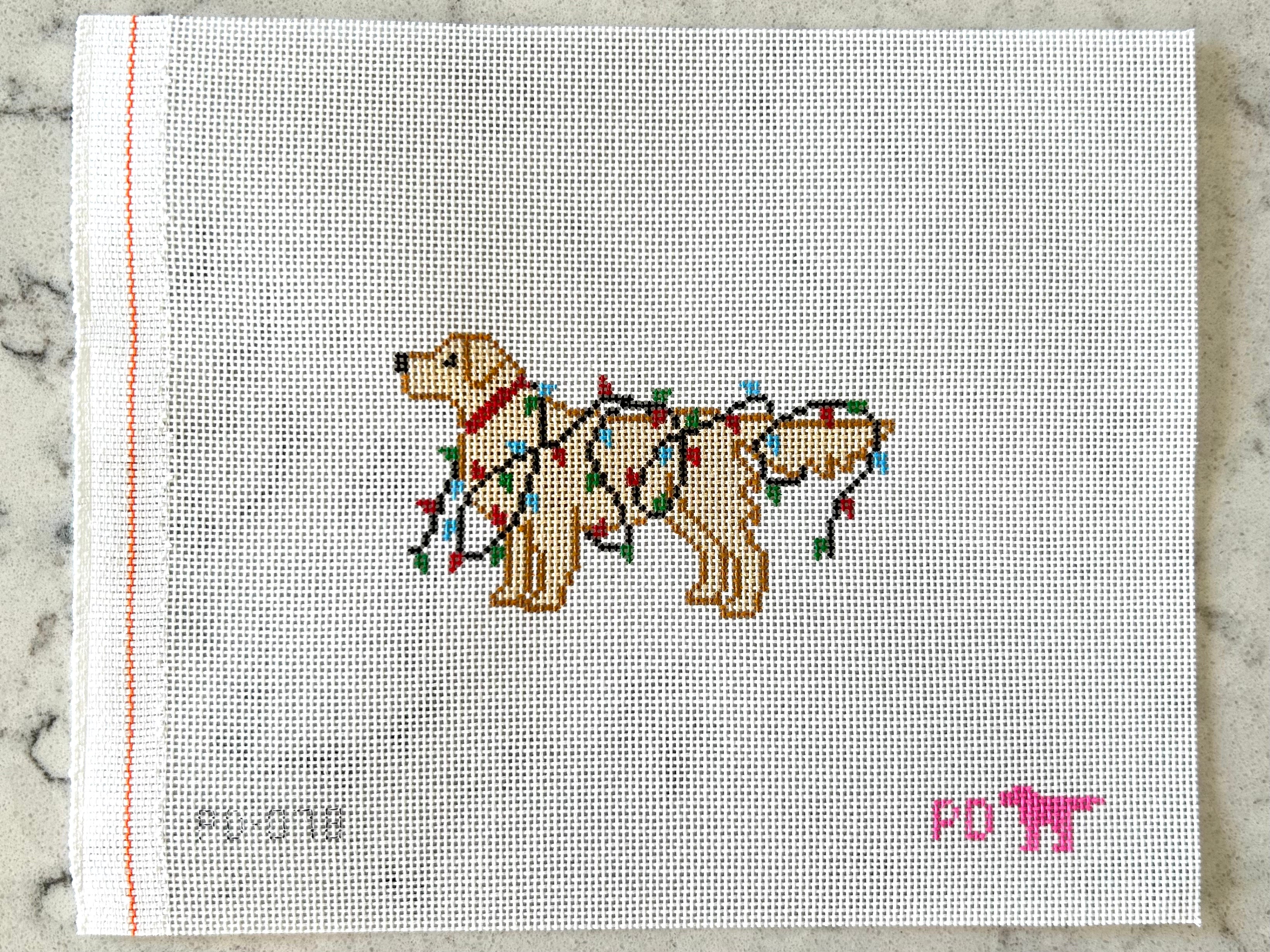 Christmas Lights- Golden Retriever