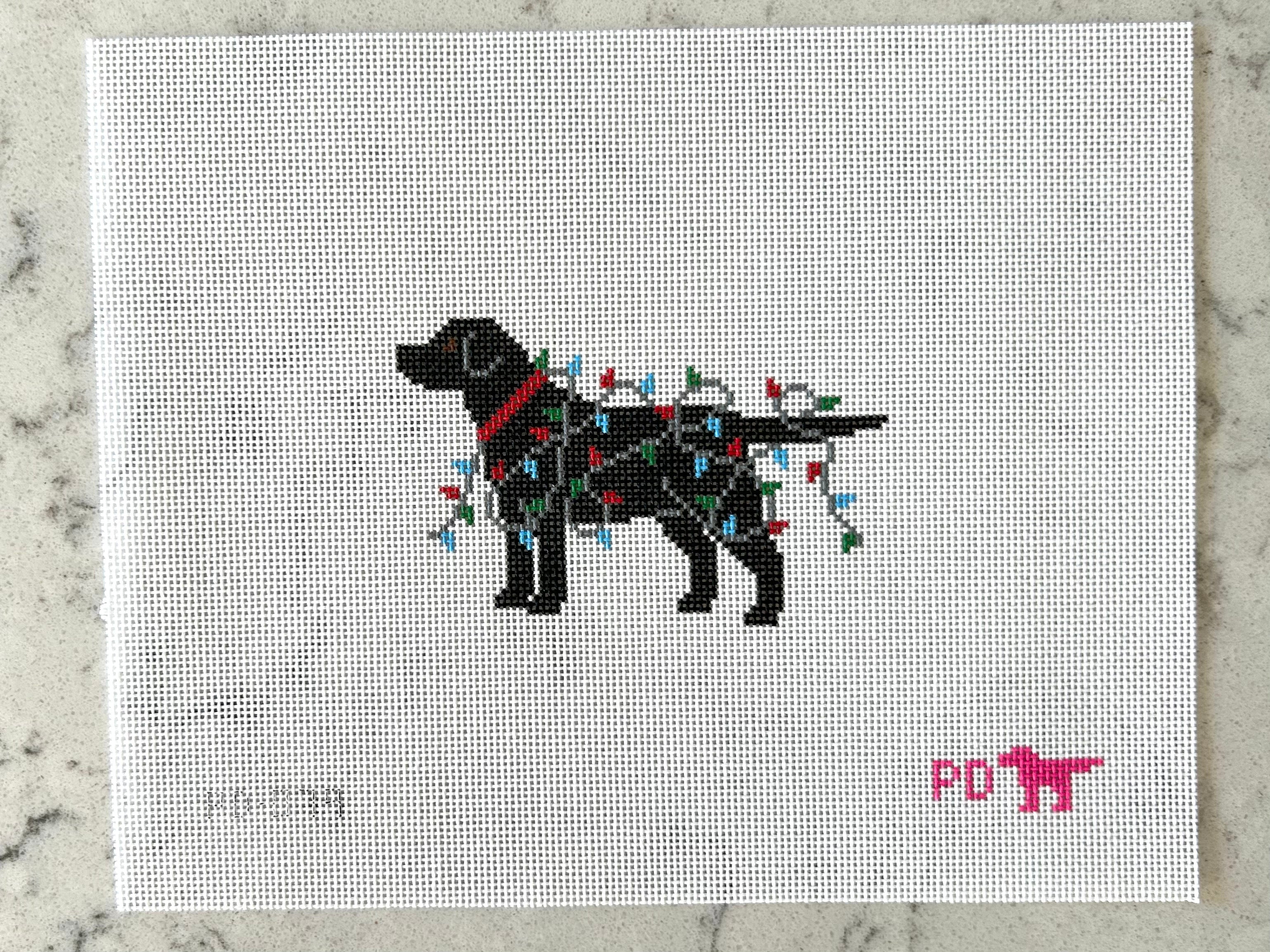 Christmas Lights- Black Lab