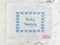 Blue Bow Baby Sleeping Sign