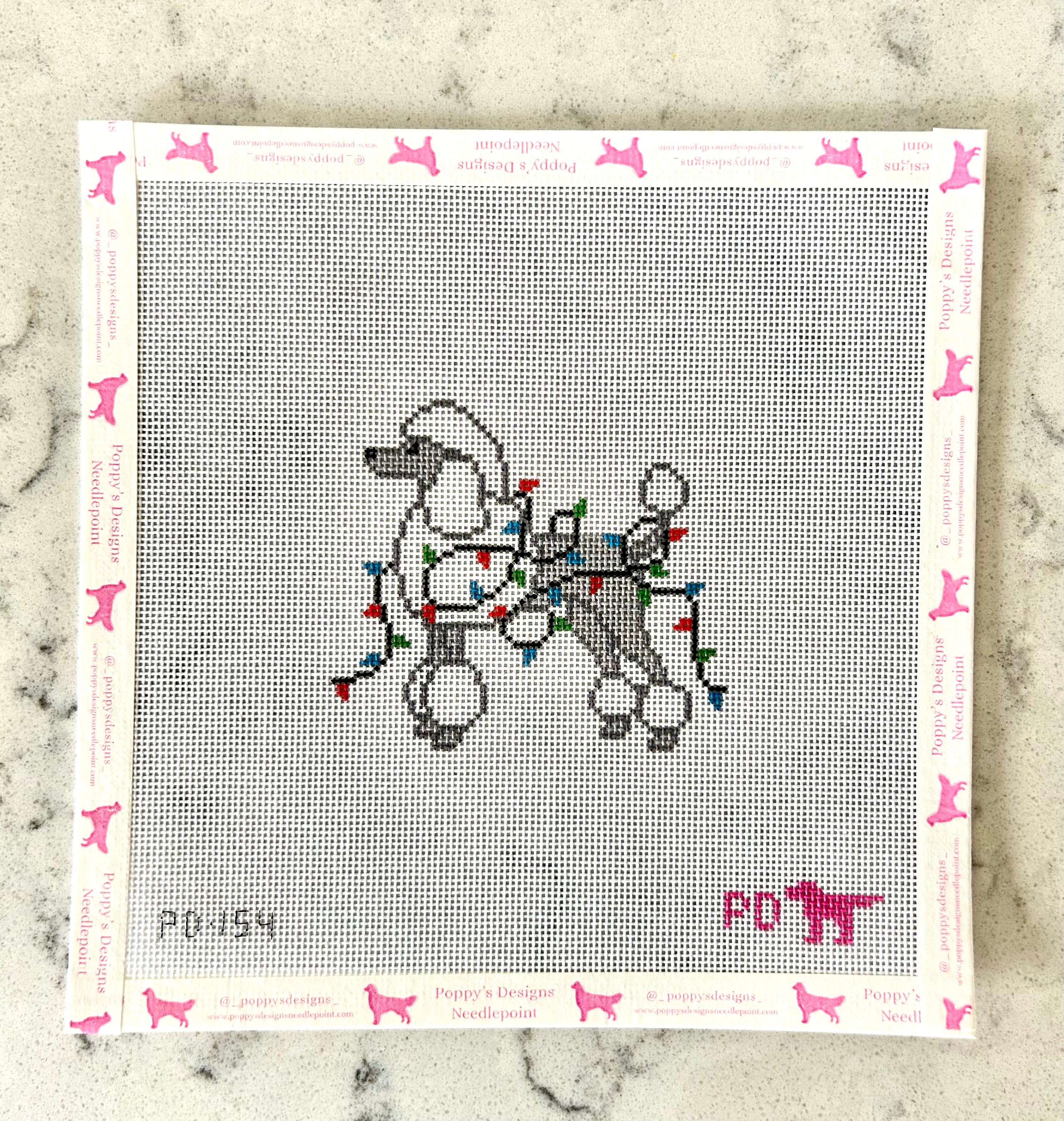 Christmas Lights- Poodle