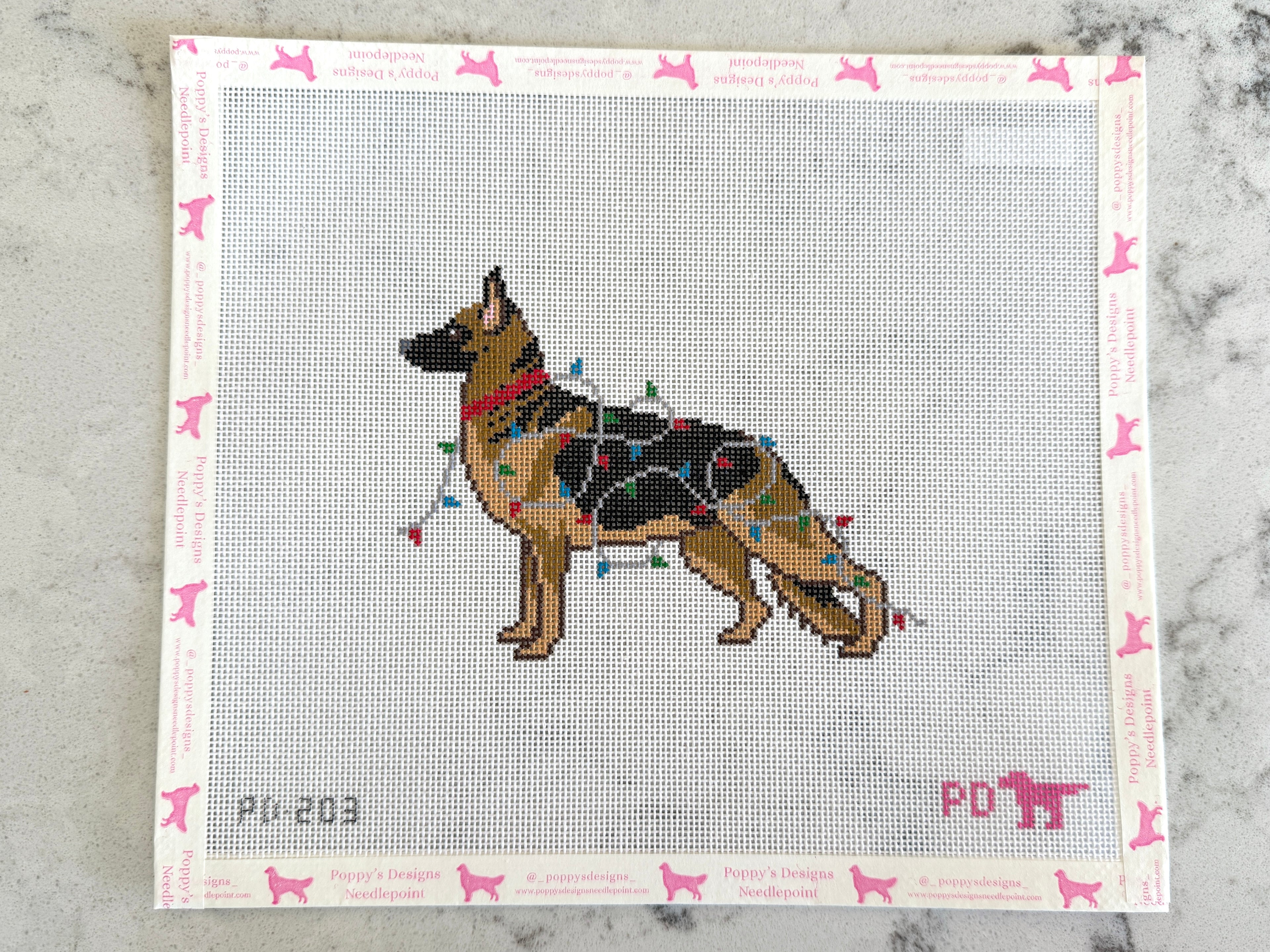 Christmas Lights- German Shepherd