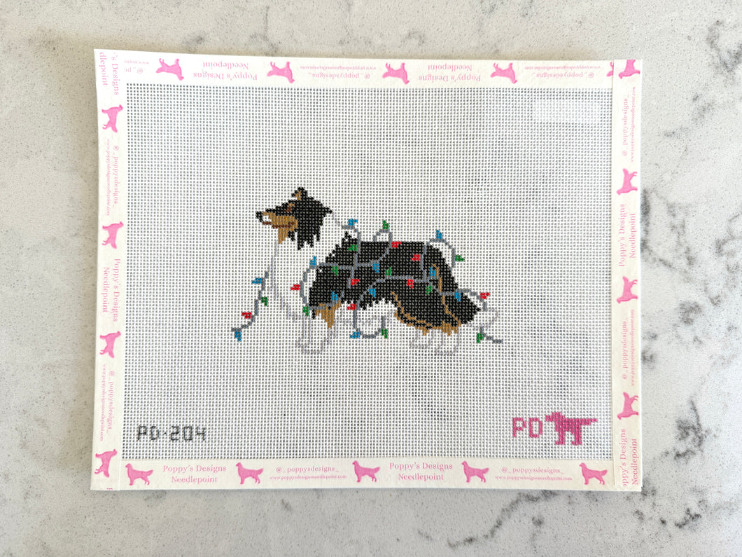 Christmas Lights- Tri Color Collie