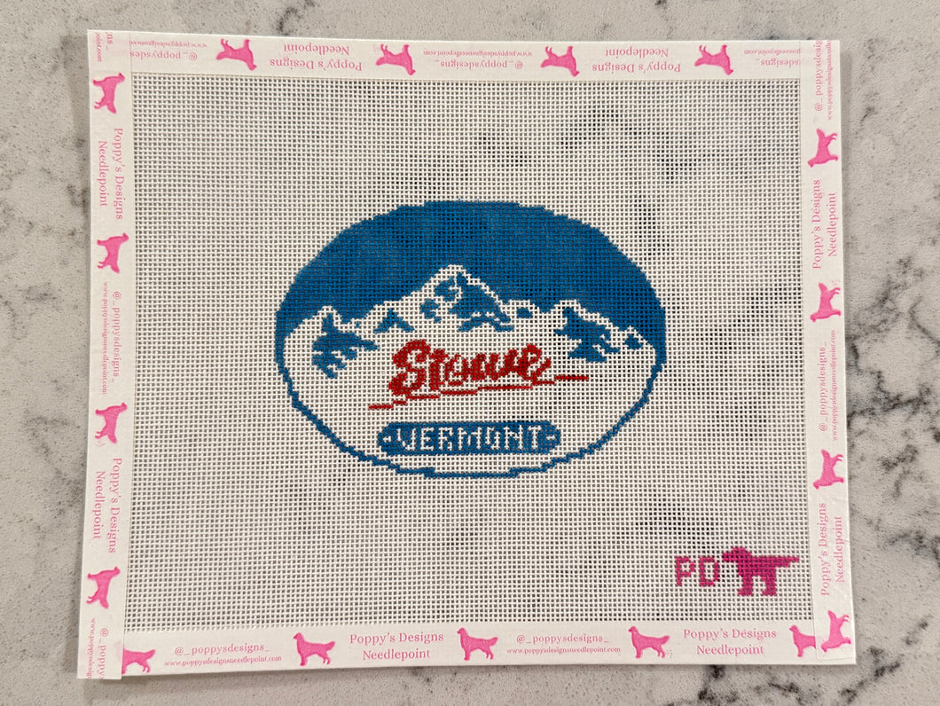 Stowe Ski Badge Canvas