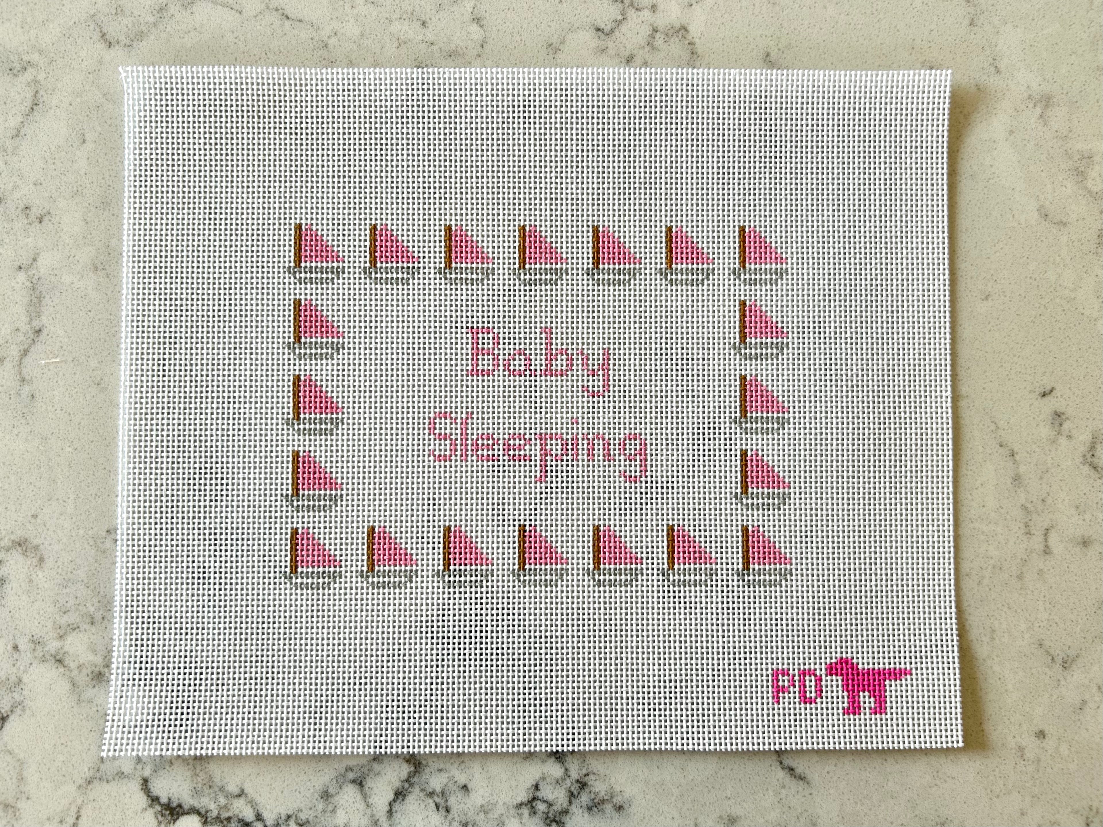 Pink Sailboat Baby Sleeping Sign Preorder