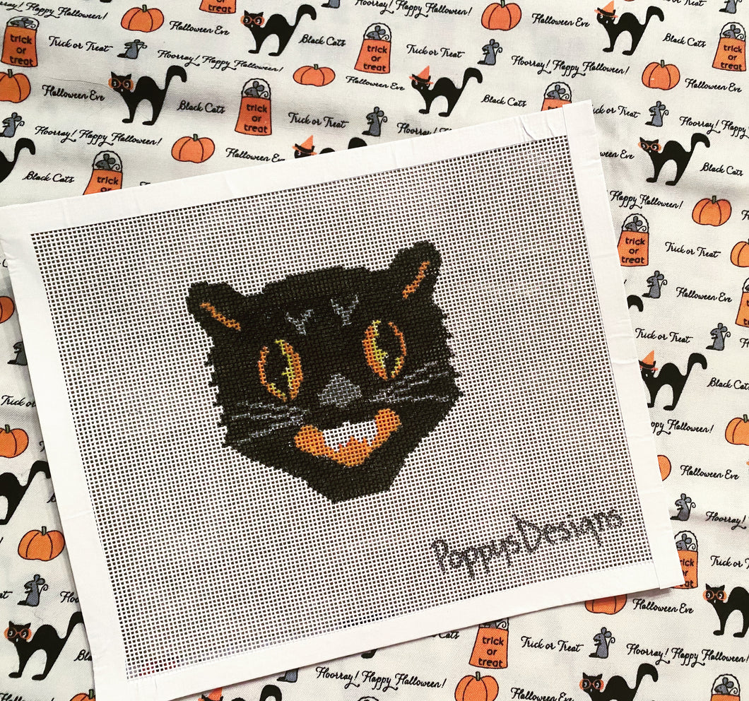Halloween Cat Face Canvas