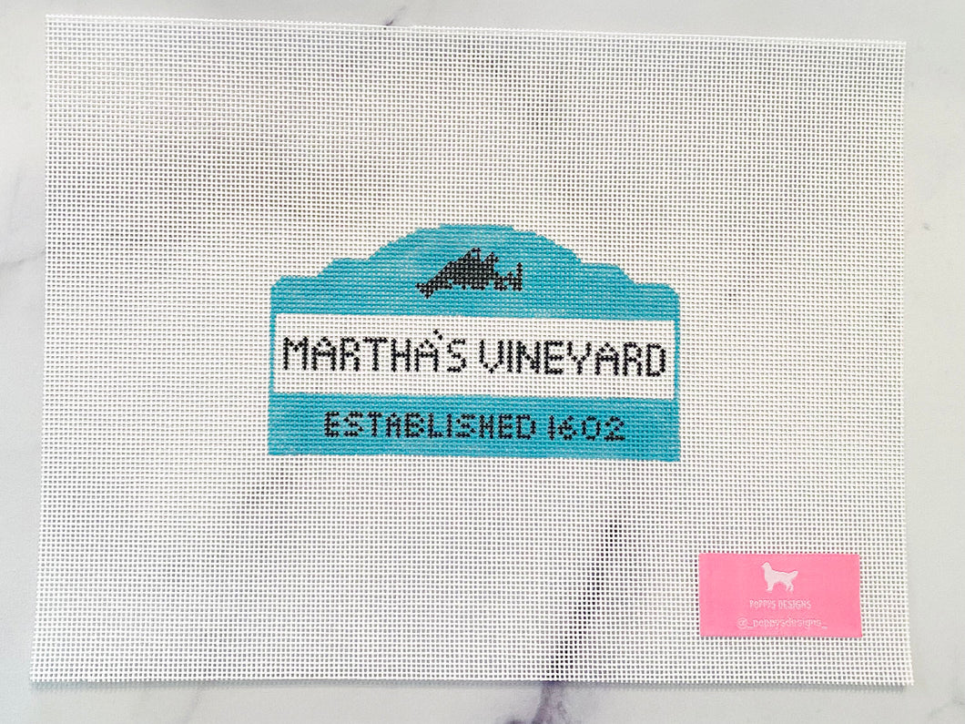 Martha’s Vineyard Established Sign Canvas