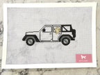 Jeep Wrangler with Dog