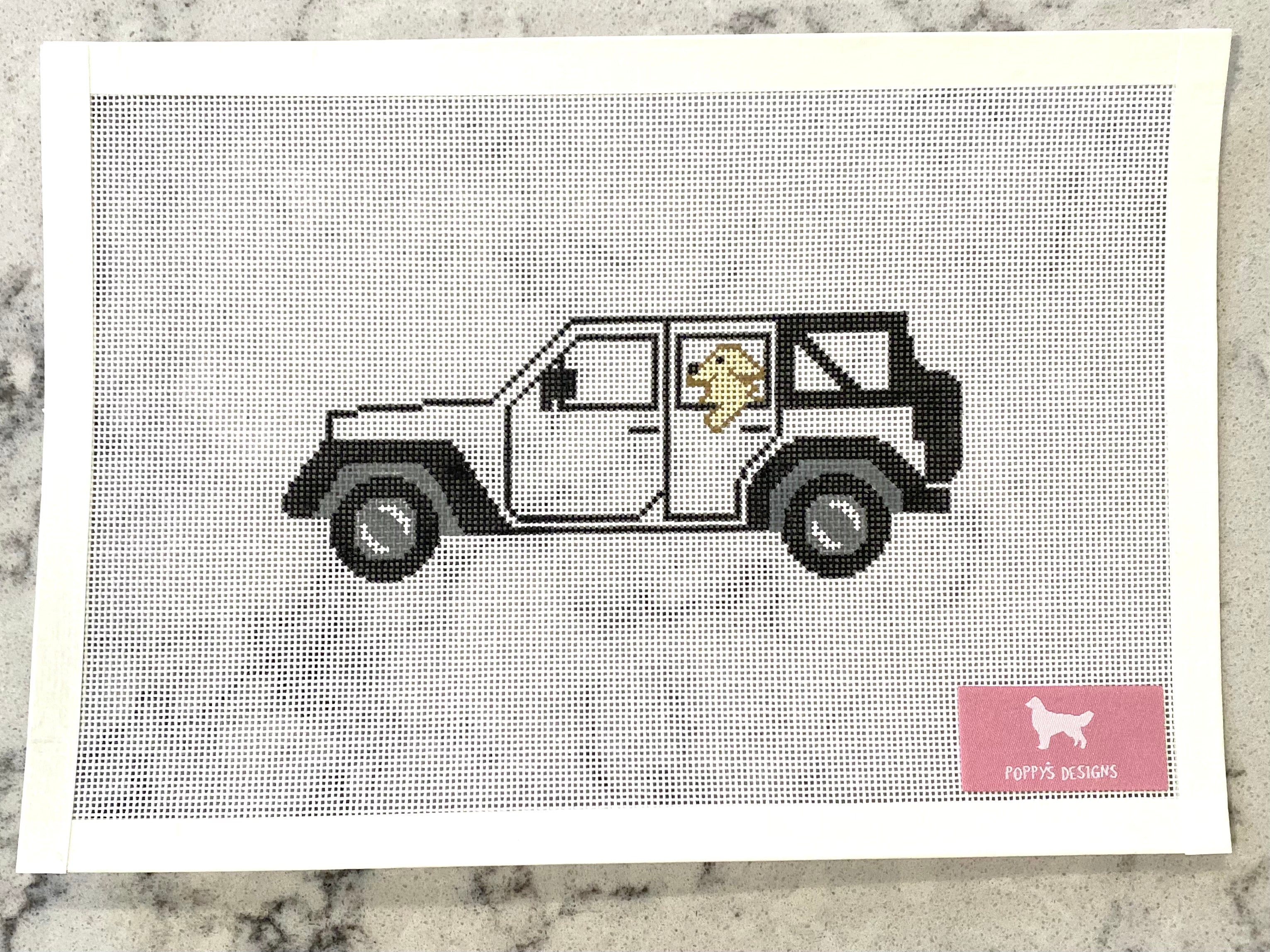 Jeep Wrangler with Dog
