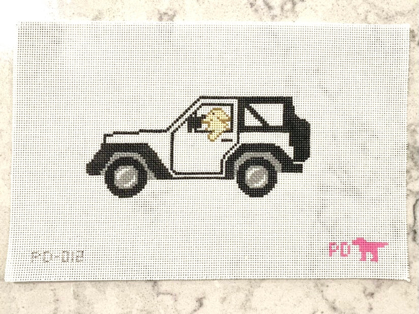 Jeep Wrangler with Dog