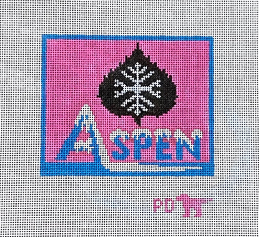 Aspen Ski Badge Canvas